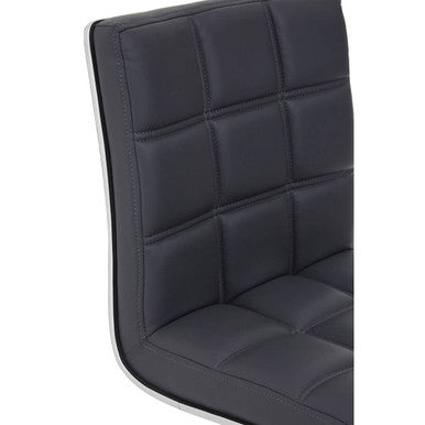 Tavor Grey Leather Bar Chair