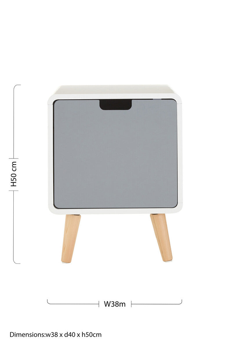 Milo 1 Door Natural Contemporary Cabinet