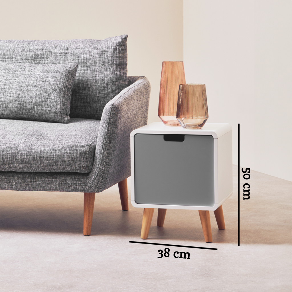 Milo 1 Door Natural Contemporary Cabinet