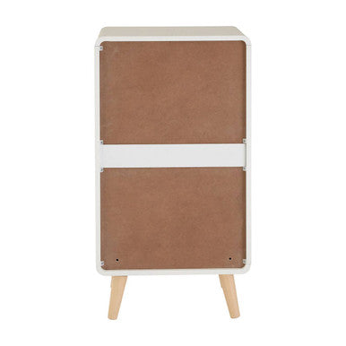 Milo 4 Drawer Rubberwood Grey Contemporary Cabinet