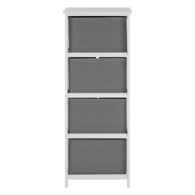 Lindo 4 Grey Fabric Drawers Cabinet