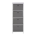 Lindo 4 Grey Fabric Drawers Cabinet