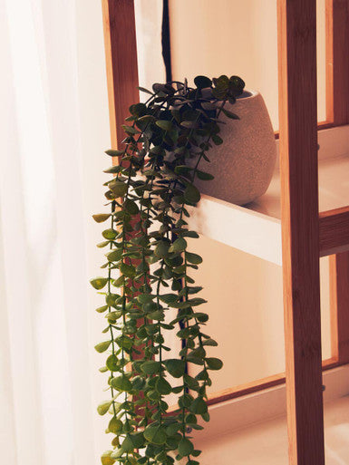 Nostra Five Tiered White & Natural Shelf Unit