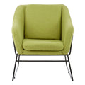 Stockholm Green Fabric Modern Accent Chair