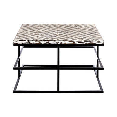 Lombok Mango Wood Black Industrial Coffee Table