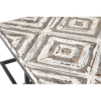 Lombok Mango Wood Black Industrial Coffee Table