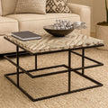 Lombok Mango Wood Black Industrial Coffee Table