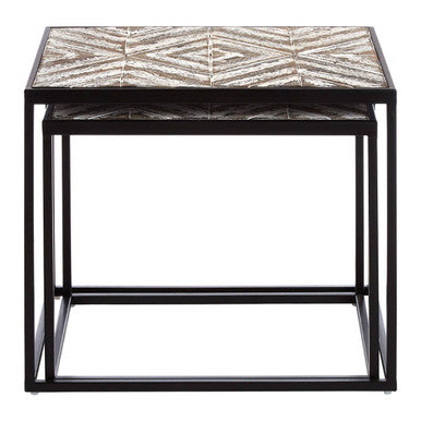 Lombok Set Of 2 Side Tables Black