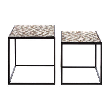 Lombok Set Of 2 Side Tables Black
