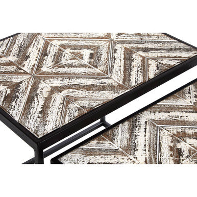 Lombok Set Of 2 Side Tables Black