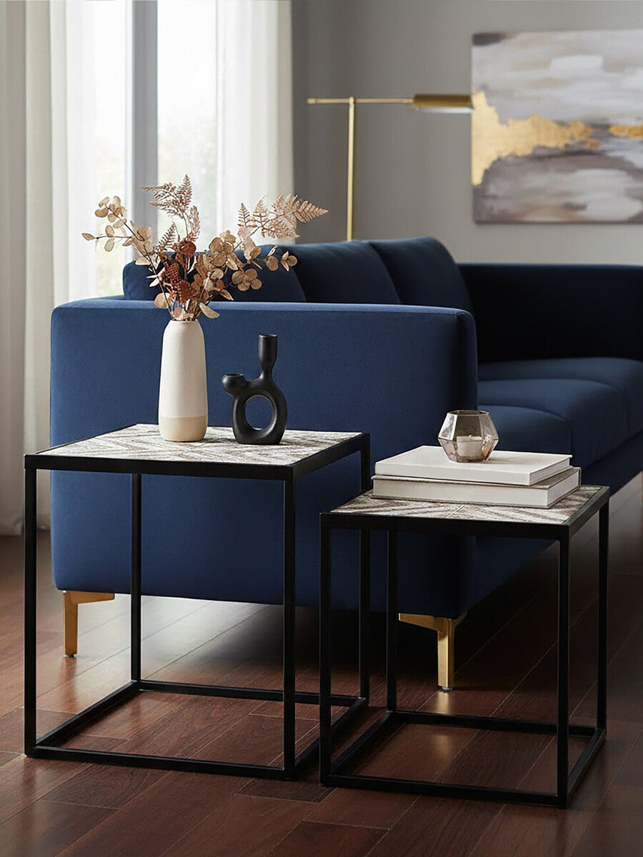Lombok Set Of 2 Side Tables Black