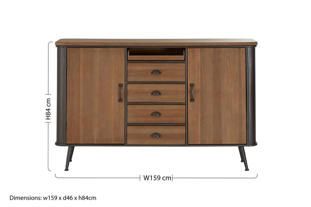 Trinity 4 Drawer Black Industrial Cabinet