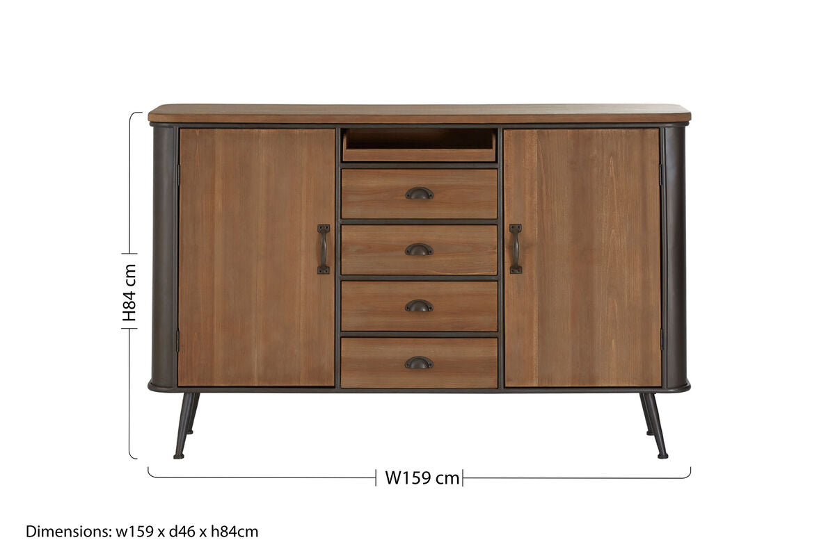 Trinity 4 Drawer Black Industrial Cabinet