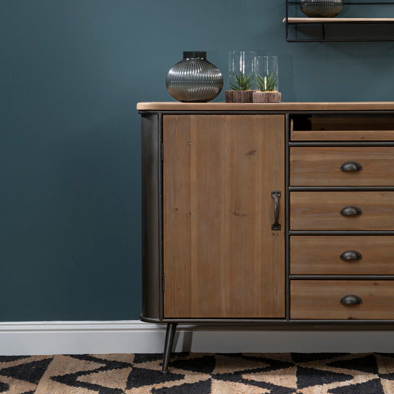 Trinity 4 Drawer Black Industrial Cabinet