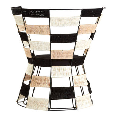 Fusion Beige & Black & White Woven Chair