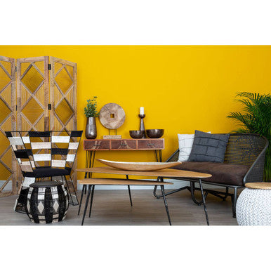 Fusion Beige & Black & White Woven Chair