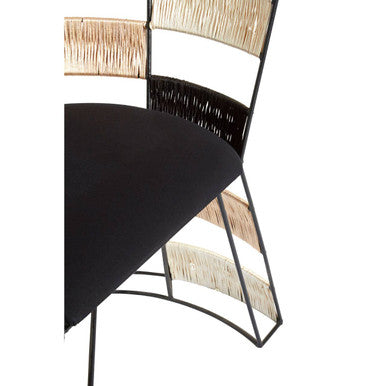 Fusion Beige & Black & White Woven Chair