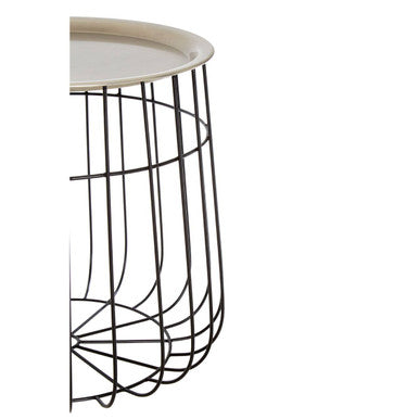 Templar Silver & Black Wire Detail Side Table