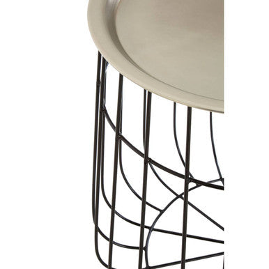 Templar Silver & Black Wire Detail Side Table