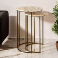 Halle Set Of Two Mother Of Pearl Nesting Side Tables