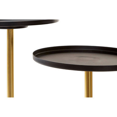 Halle Black & Gold 2 Tier Side Table