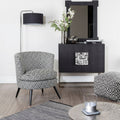 Regent Park Greek Key Design Round Accent Chair
