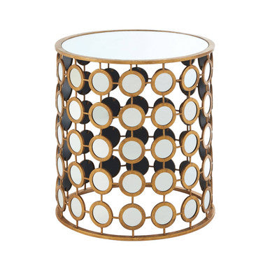 Zariah Gold Mirror Side Table