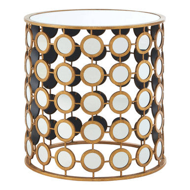 Zariah Gold Mirror Side Table