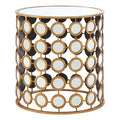 Zariah Gold Mirror Side Table