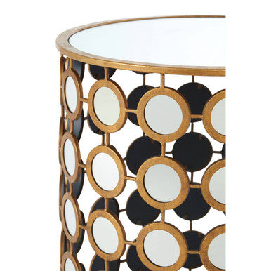 Zariah Gold Mirror Side Table