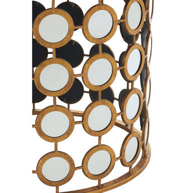 Zariah Gold Mirror Side Table