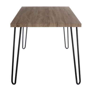 Borough Veneer Top & Metal Legs Dining Table