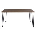 Borough Veneer Top & Metal Legs Dining Table