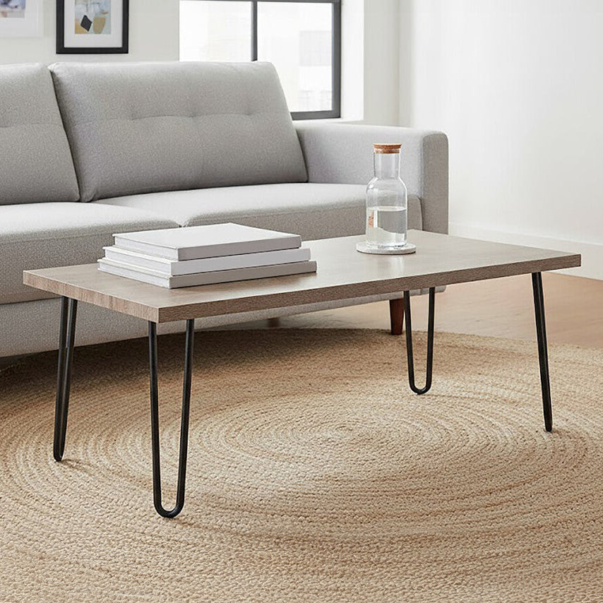 Borough Veneer Top & Metal Legs Coffee Table