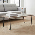 Borough Veneer Top & Metal Legs Coffee Table