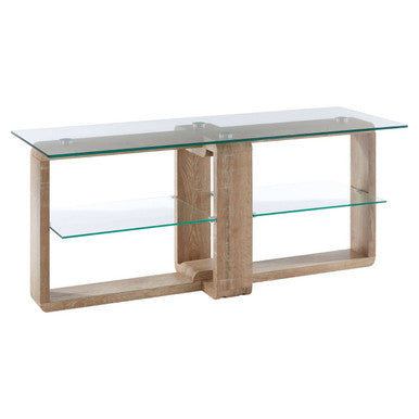 Barton 2 Tier Walnut Modern Media Unit