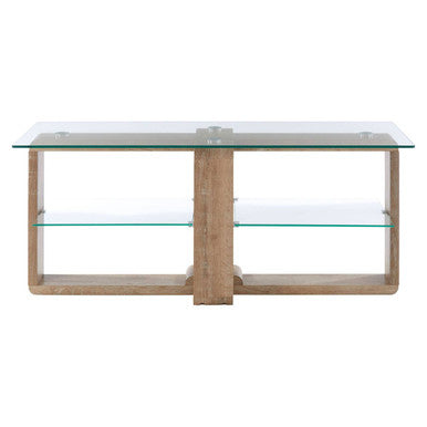 Barton 2 Tier Walnut Modern Media Unit