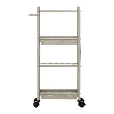 Dara 4 Tier Brush Nickel Trolley With 2 Baskets