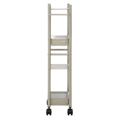 Dara 4 Tier Brush Nickel Trolley With 2 Baskets