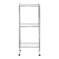 Micah 3 Tier Chrome Shelf Unit With Rubber Feet