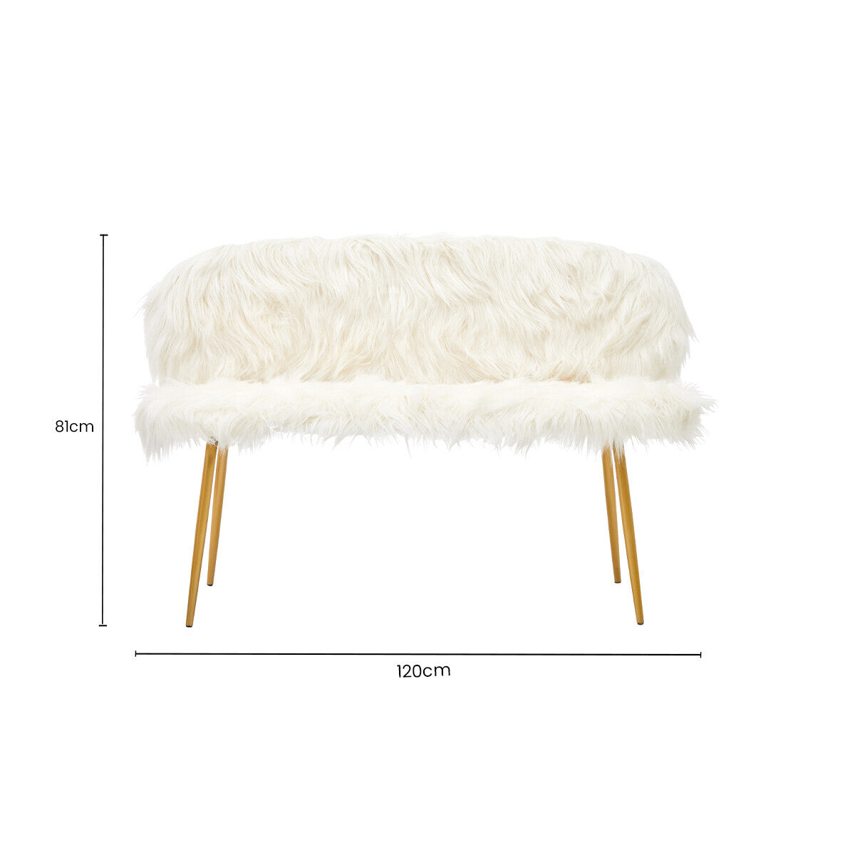 Sofa With Gold Legs, Sienna