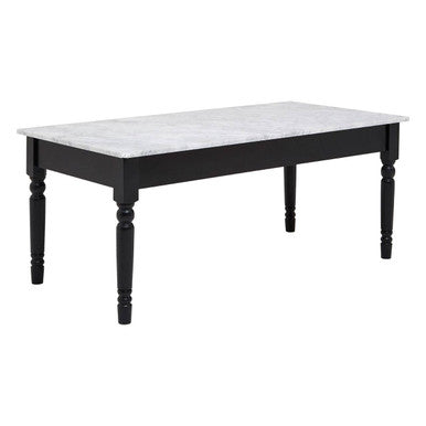 Henley White Marble & Black Frame Coffee Table