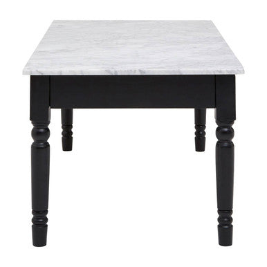 Henley White Marble & Black Frame Coffee Table