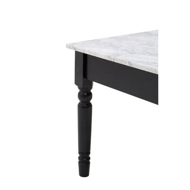 Henley White Marble & Black Frame Coffee Table