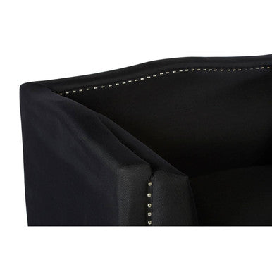 Feya Black Fabric Chair With Stud Detail