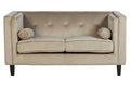 2 Seat Mink Velvet Sofa, Felisa