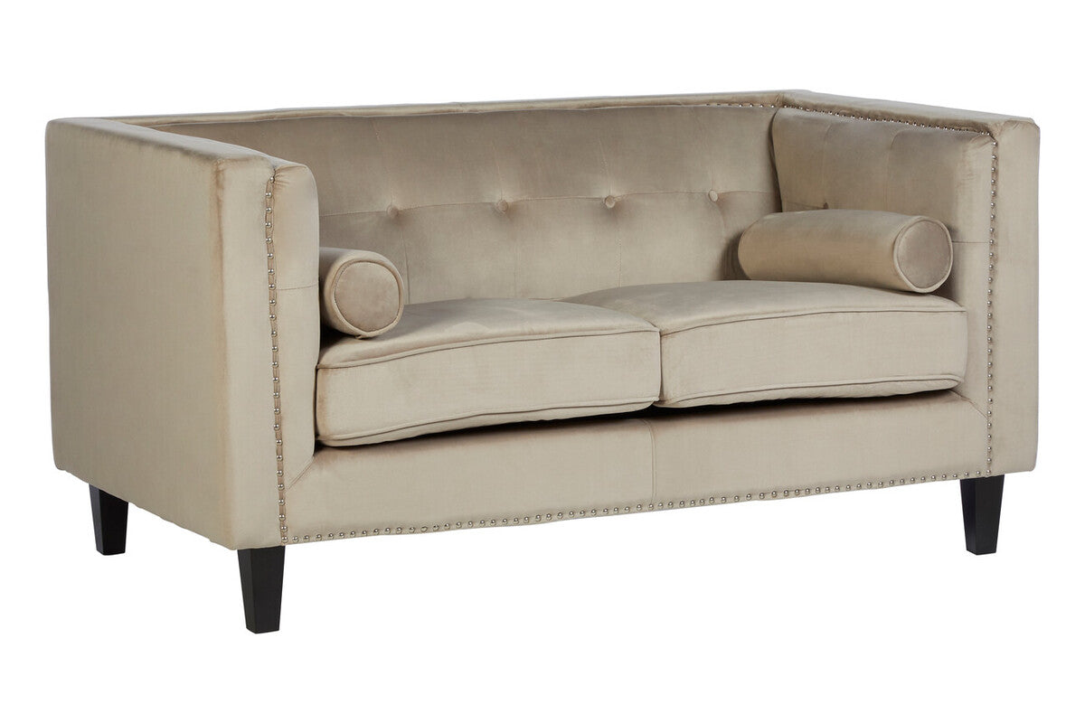 2 Seat Mink Velvet Sofa, Felisa