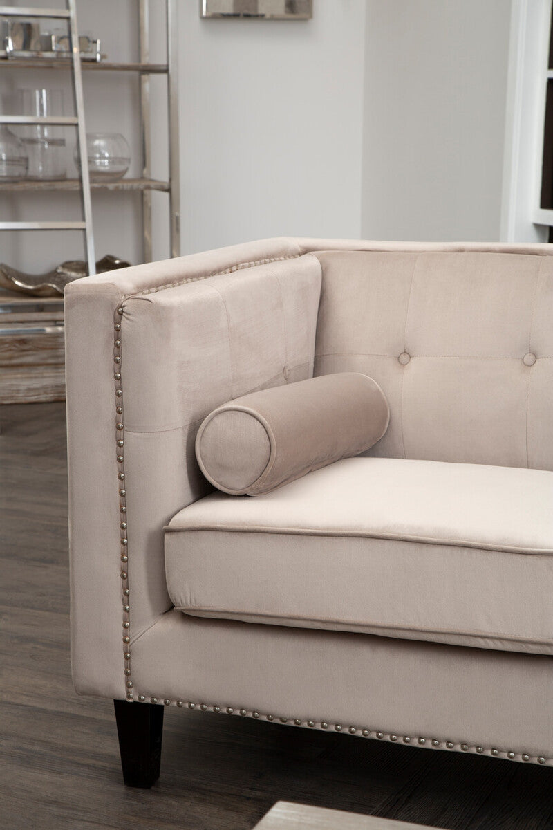 2 Seat Mink Velvet Sofa, Felisa