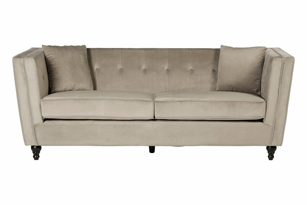 3 Seat Mink Velvet Sofa, Ferris