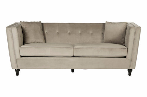3 Seat Mink Velvet Sofa, Ferris